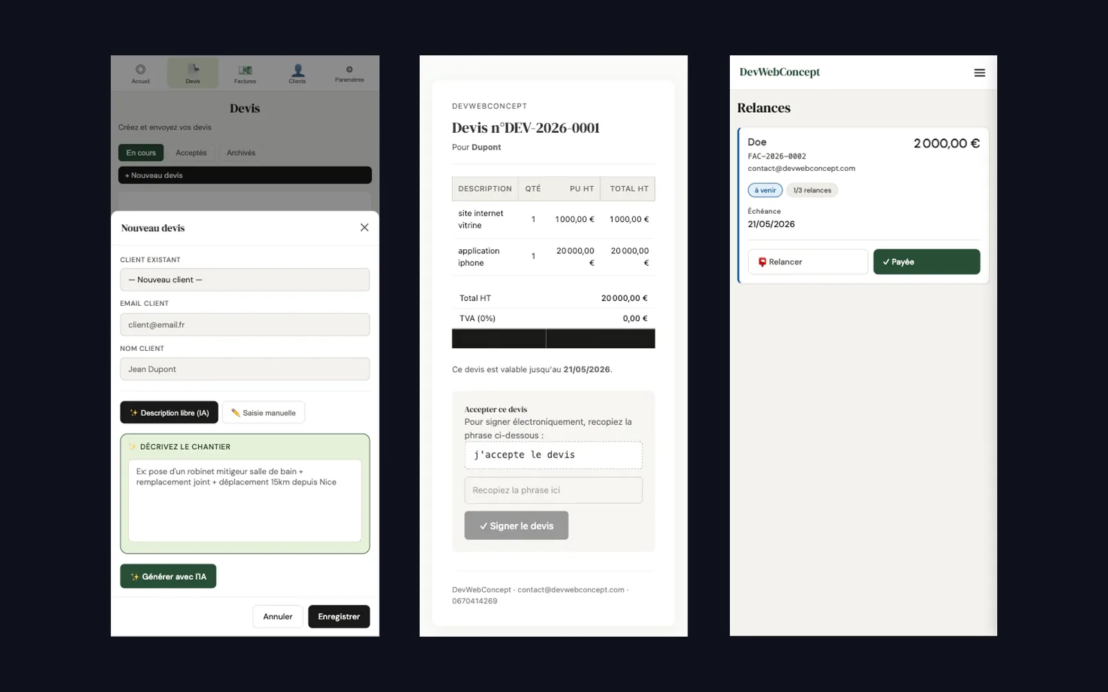 Aperçu du projet SmartProcess